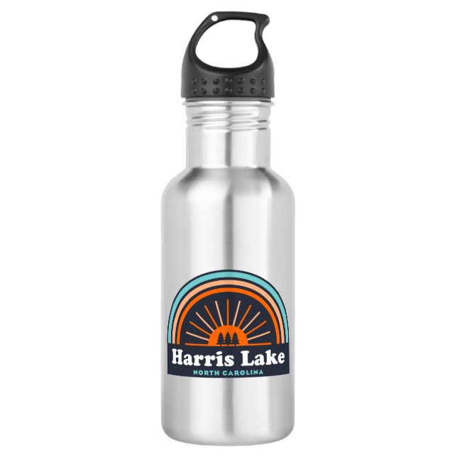 Harris Lake North Carolina Rainbow 532 Ml Water Bottle (Front)
