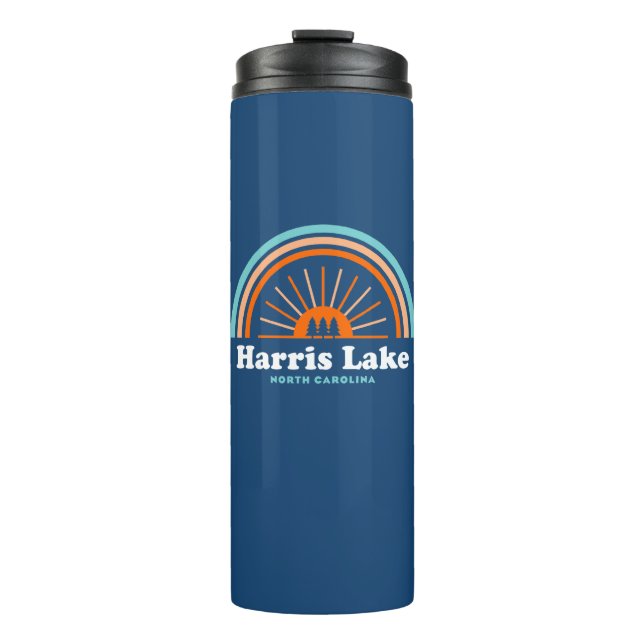Harris Lake North Carolina Rainbow Thermal Tumbler (Front)