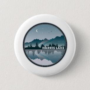 Harris Lake North Carolina Reflection 6 Cm Round Badge