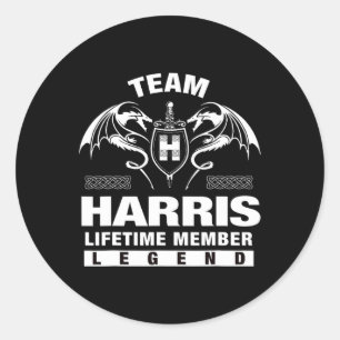 Harris Lifetime Member Gifts Classic Round Sticker