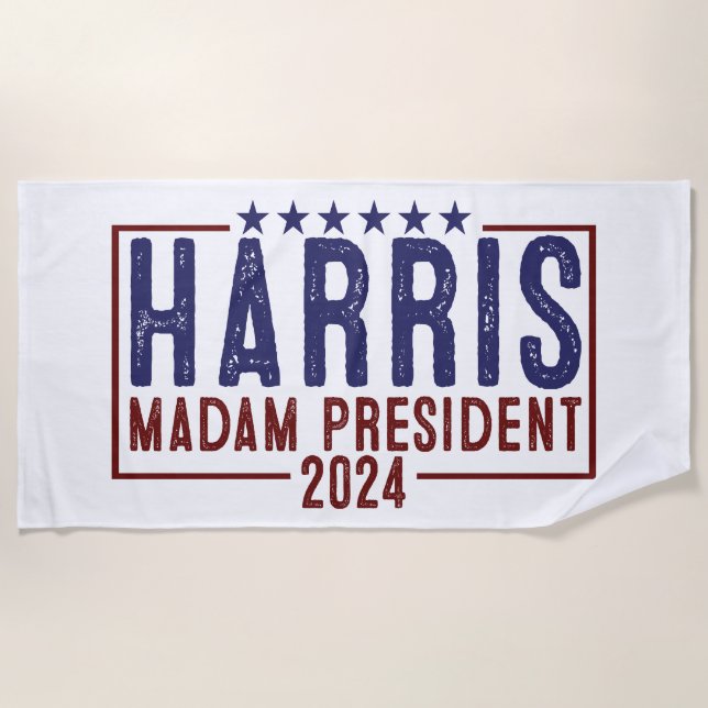 Harris Madam President 2024 Beach Towel (Front)