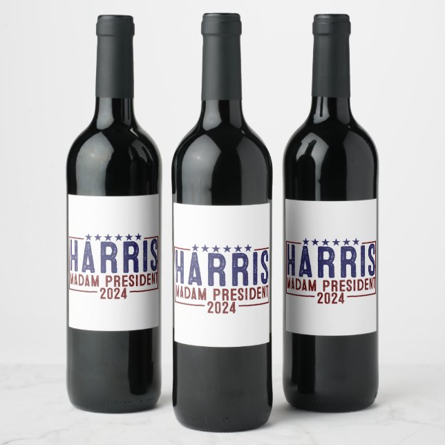 Harris Madam President 2024 Wine Label (Bottles)