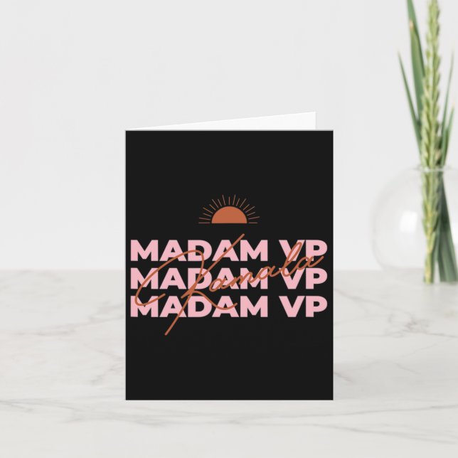 Harris Madam Vice President Feminist Icon Vp 2021  Card (Front)