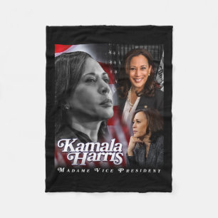 Harris Madame Vice President For Men And Women Fleece Blanket