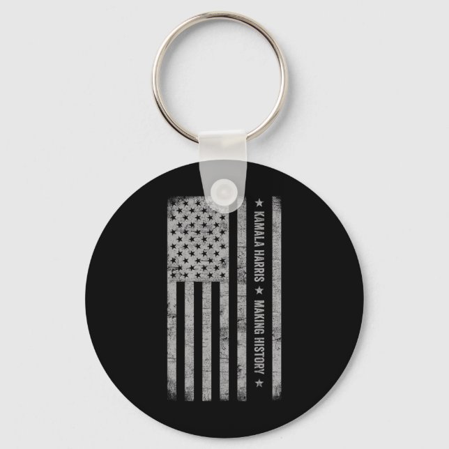 Harris Making History Grunge Distressed American F Key Ring (Front)