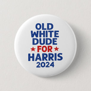Harris Old White Dudes For Harris Men Funny Politi 6 Cm Round Badge