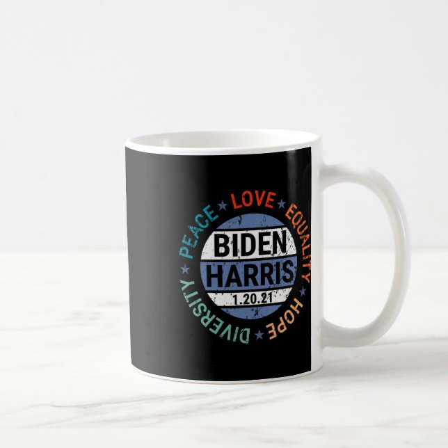 Harris Peace Love Equality Hope Diversity January  Coffee Mug (Right)