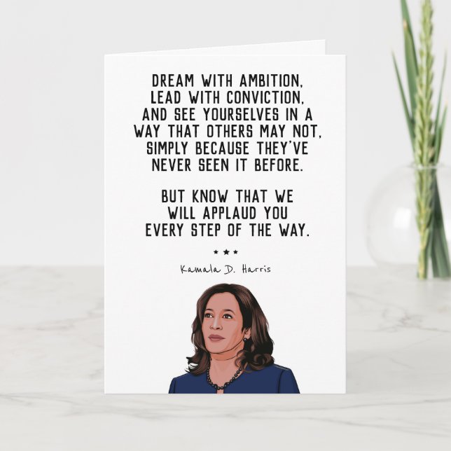 HARRIS QUOTE: Dream with Ambition Card (Front)