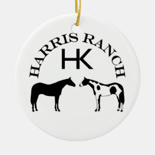 Harris Ranch Logo Ceramic Tree Decoration