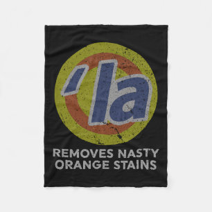 Harris Removes Nasty Orange Stains Vintage Retro Fleece Blanket