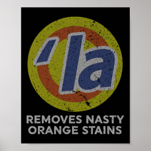 Harris Removes Nasty Orange Stains Vintage Retro Poster