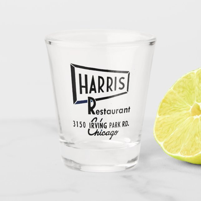 Harris Restaurant, Chicago, Illinois Shot Glass (Front)