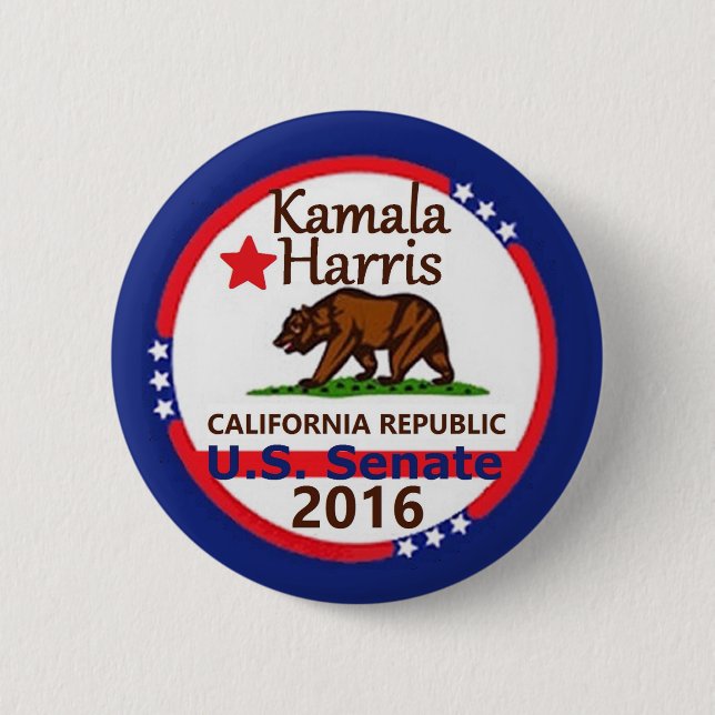 HARRIS Senate 2016 6 Cm Round Badge (Front)