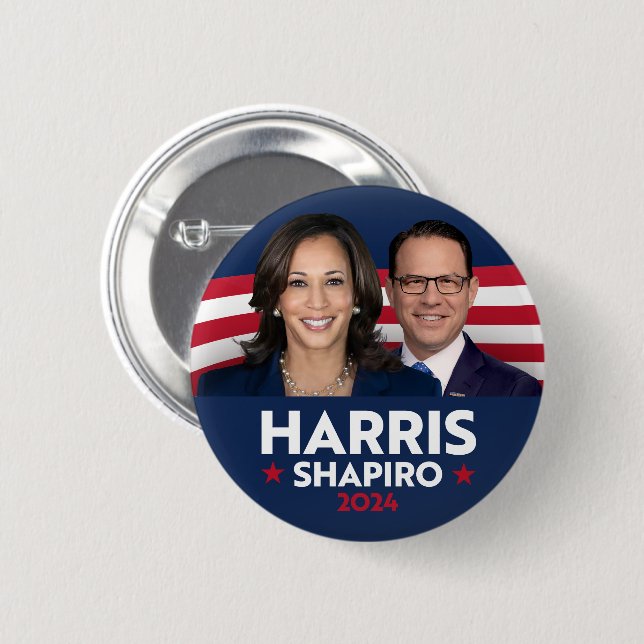 HARRIS SHAPIRO 2024 6 CM ROUND BADGE (Front & Back)