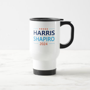 Harris Shapiro 2024 for President Kamala Travel Mug