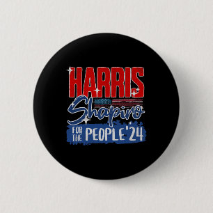 Harris-shapiro 2024 For The People Patriotic Us Fl 6 Cm Round Badge