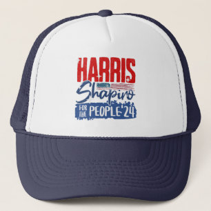 Harris Shapiro 2024 For the People US Flag Trucker Hat