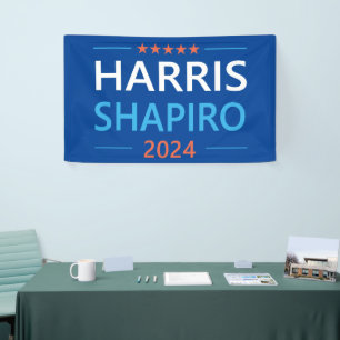 Harris Shapiro 2024 Kamala Harris Democrat Banner