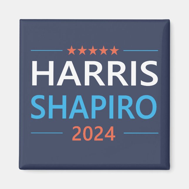 Harris Shapiro 2024 Kamala Harris Democrat Magnet (Front)