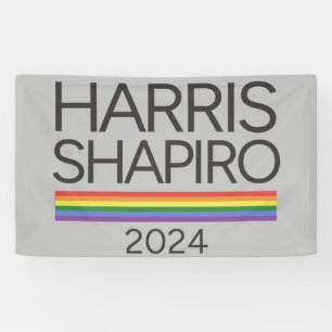 Harris Shapiro 2024 LGBTQ Pride Kamala Harris Banner