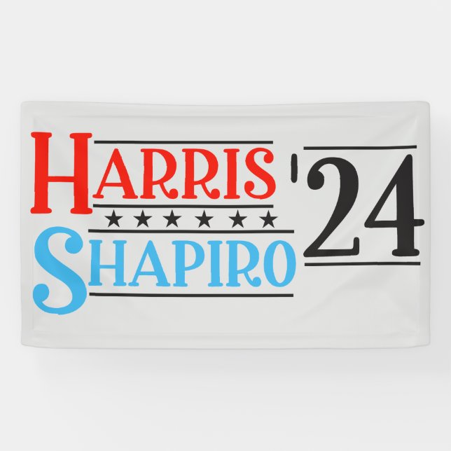 Harris Shapiro 2024 Retro Campaign Banner (Horizontal)