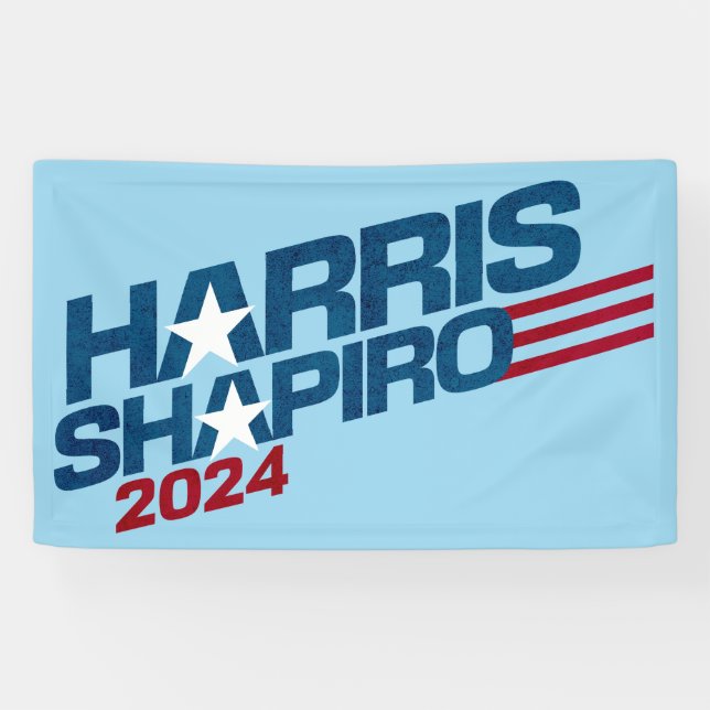 Harris Shapiro 2024 Stars and Stripes Patriotic Banner (Horizontal)