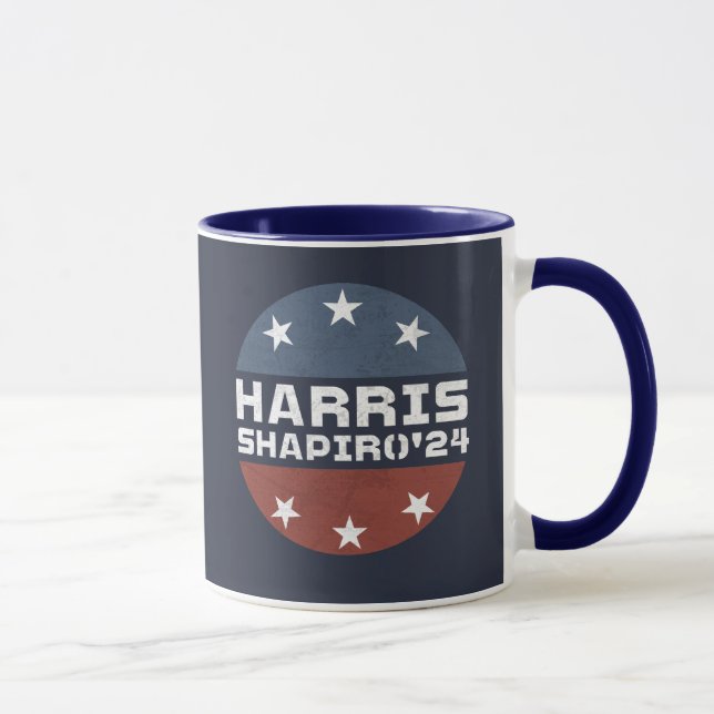 Harris Shapiro 2024 Vintage Red Blue Mug (Right)
