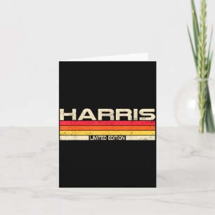 Harris Surname Birthday Family Reunion 80s 90s Card