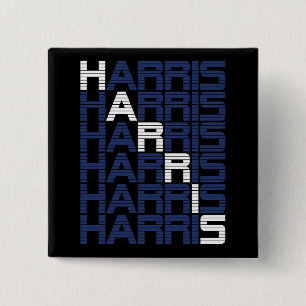 HARRIS text stacks 15 Cm Square Badge