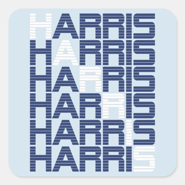 HARRIS text stacks Square Sticker (Front)