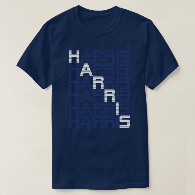 Harris Text Stacks T-Shirt (Design Front)