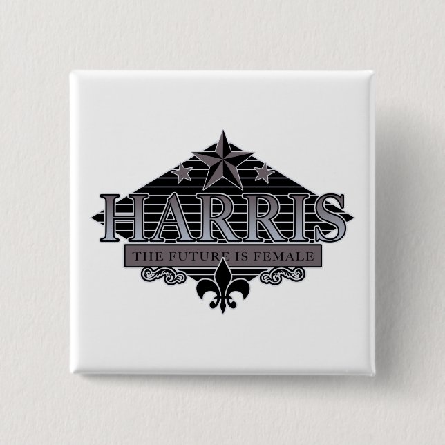 HARRIS the future is female 15 Cm Square Badge (Front)