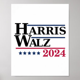 Harris Tim Waltz 2024 Elections  Poster