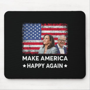 Harris Tim Waltz WAlzheimer 2024 Make America Happ Mouse Mat