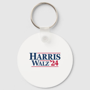 Harris Tim Walz 2024 24 For President Brat Usa Tee Key Ring