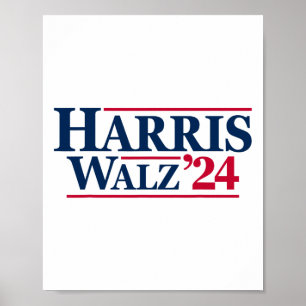 Harris Tim Walz 2024 24 For President Brat Usa Tee Poster