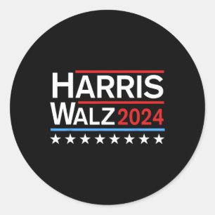 Harris Tim Walz 2024 Democratic Ticket Classic Round Sticker