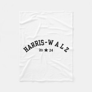 Harris Tim Walz Baseball Font 2024 Election  Fleece Blanket