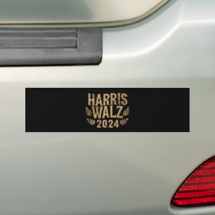 Harris Tim Walz Crest Vintage Harris Waltz 2024  Bumper Sticker