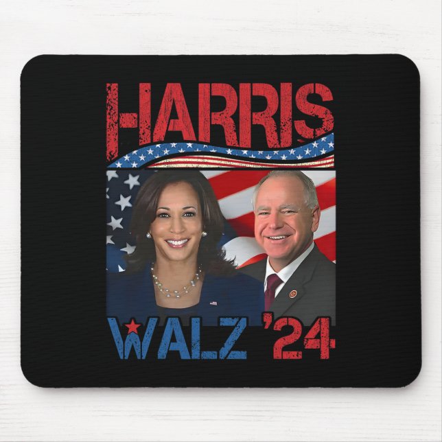Harris Tim Walz Waltz 3  Mouse Mat (Front)