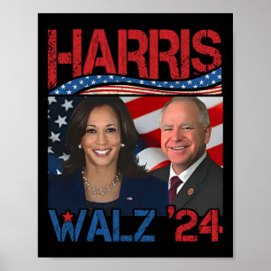 Harris Tim Walz Waltz 3  Poster