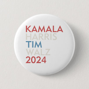 Harris Tim WAlzheimer 2024 Vintage Style Text Walt 6 Cm Round Badge