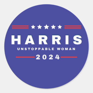 Harris Unstoppable Women Election 2024 Classic Round Sticker