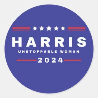 Harris Unstoppable Women | Election 2024 Classic Round Sticker