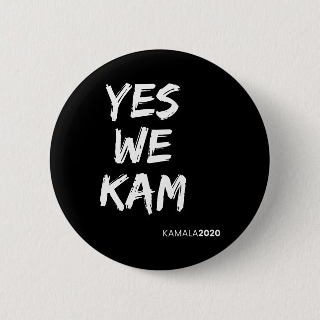 Harris Vice President 2020 Yes We Kam Yes We Can  6 Cm Round Badge (Front)