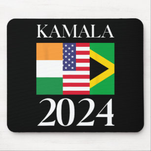 Harris Vote 2024 India American Jamaican Flag Mouse Mat