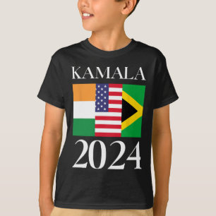Harris Vote 2024 India American Jamaican Flag T-Shirt