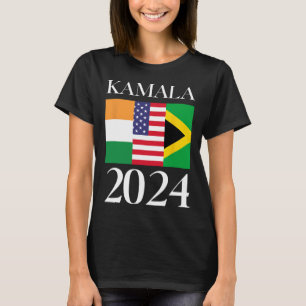 Harris Vote 2024 India American Jamaican Flag T-Shirt