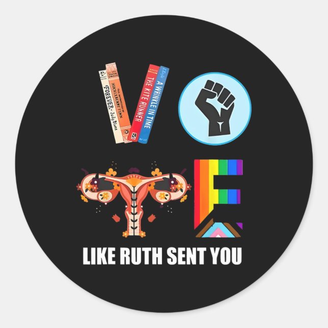 Harris Vote Like Ruth Sent You  Classic Round Sticker (Front)
