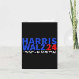 Harris W24 Freedom Joy Democracy Kamala Harris Wal Card